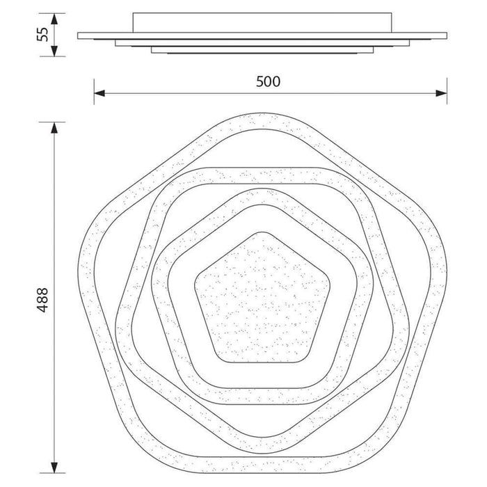 LED CEILING LAMP 77W 3000-6400K 4000LM DIMMABLE VIVALUX LIDIA