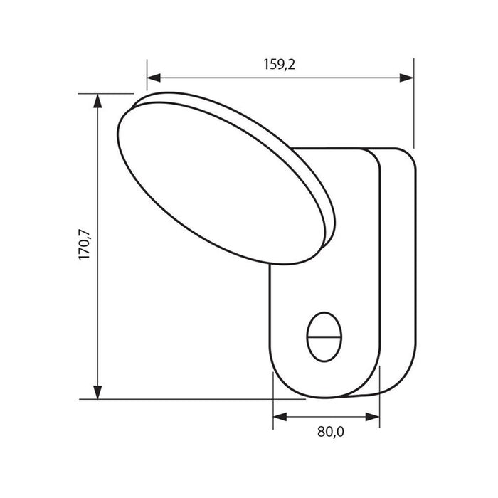 LED WALL SPOT WITH SENSOR 15W 4000K 1000LM IP65 VIVALUX TANIS