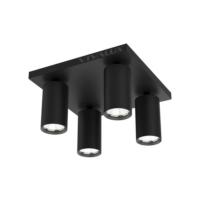 SPOTLIGHT 4XGU10 IP20 BLACK VIVALUX LUX