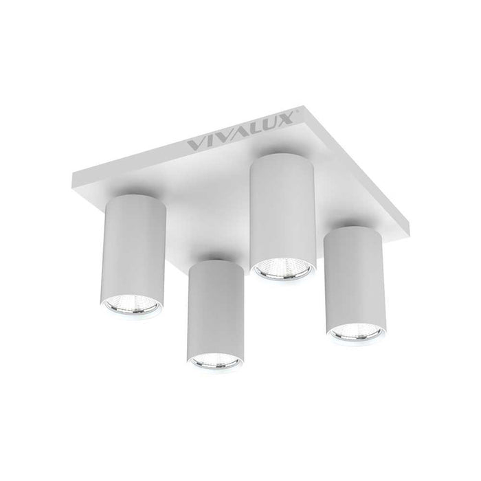 SPOT 4XGU10 IP20 WHITE VIVALUX LUX