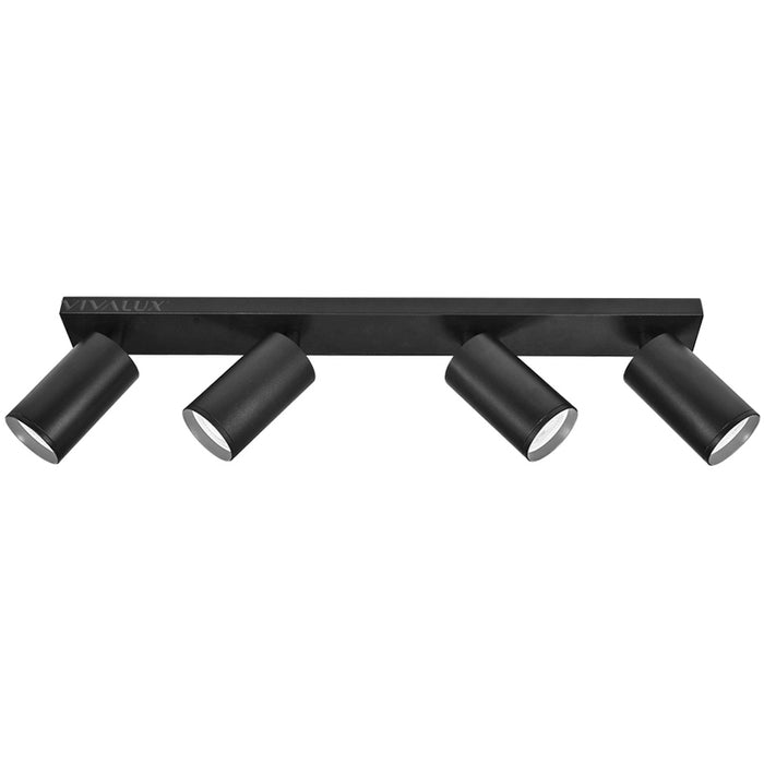 LINEAR SPOT 4XGU10 IP20 BLACK VIVALUX LUX