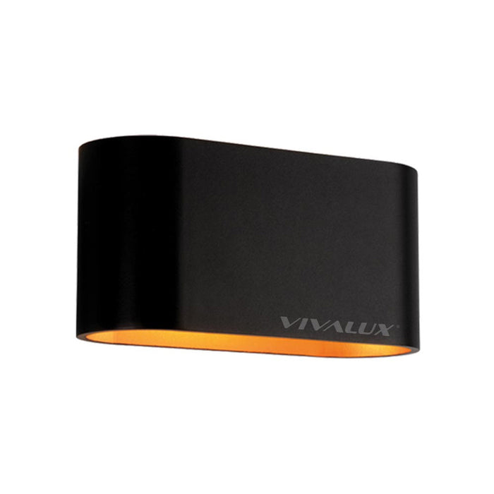 WALL APPLIQUE OVAL BLACK/GOLD VIVALUX ADEL