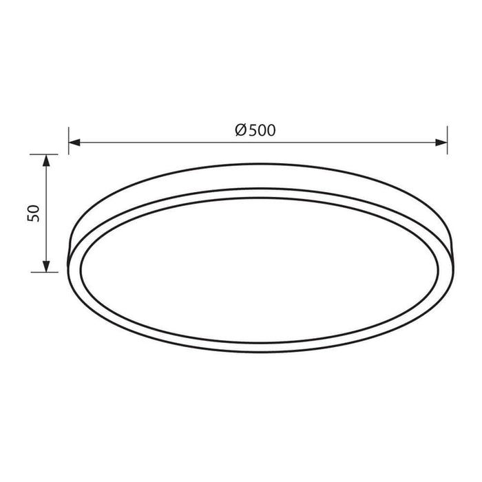 LED CEILING LAMP 45W 3000-6400K 50CM WHITE VIVALUX LUKA
