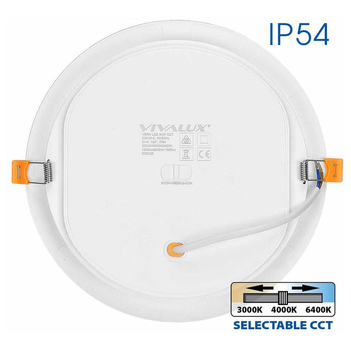 LED MOON 24W 3000K-4000K-6400K IP54 CIRCLE FOR BUILT-IN VIVALUX VERA
