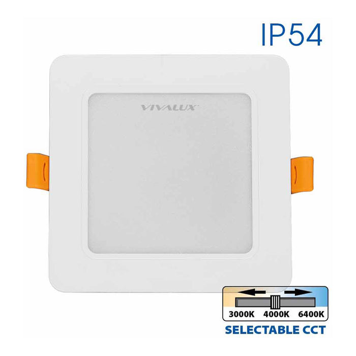 LED MOON 9W 3000K-4000K-6400K IP54 SQUARE FOR BUILT-IN VIVALUX KAPI