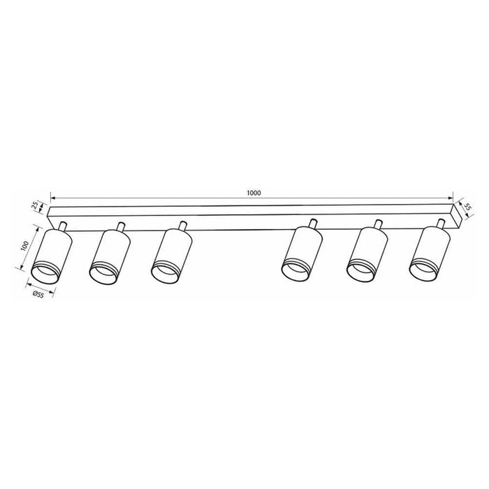 LED LINEAR SPOT 6XGU10 WHITE VIVALUX KING