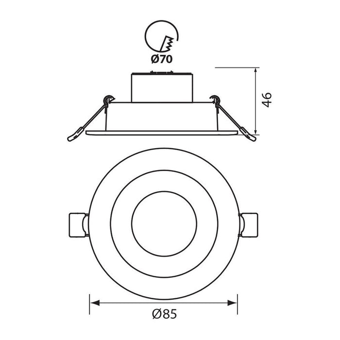 LED MOON FOR BUILT-IN 5W 3000-4000-6400K 350LM VIVALUX RAYA