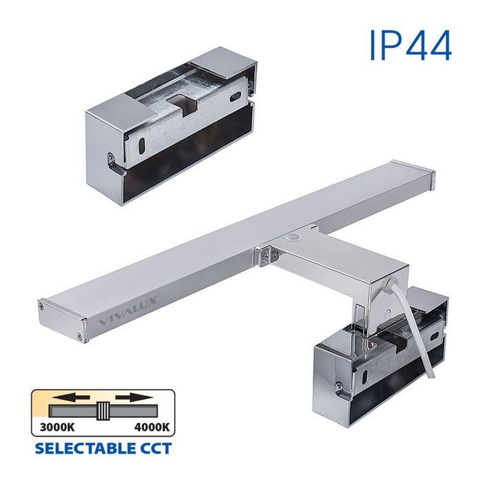 LED FIXTURE 8W 3000-4000K IP44 CHROME VIVALUX ARMI
