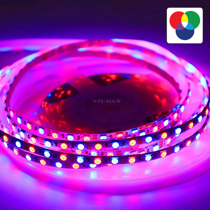 LED STRIP 120/1 18W IP20 5M RGB VIVALUX