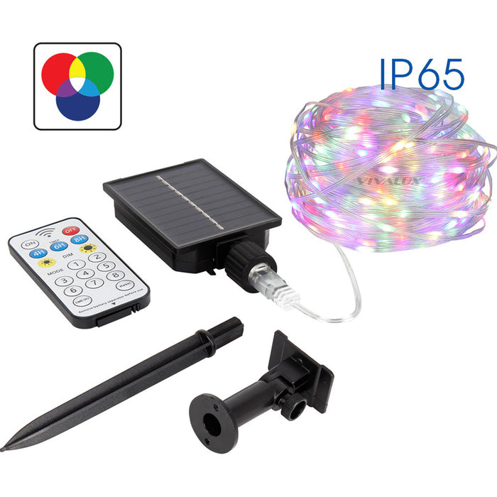 LED SOLAR CIRCUIT RGB IP65 WITH VIVALUX MULTI SOLAR LED REMOTE