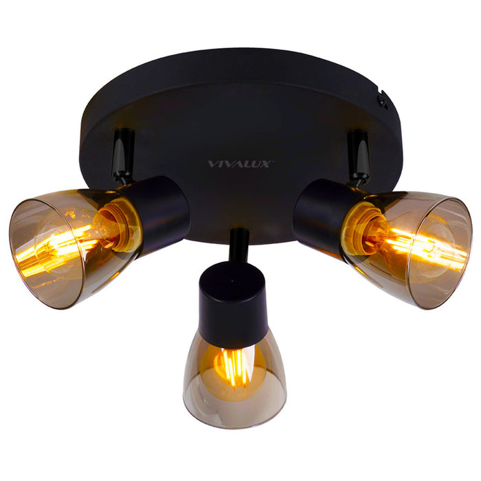 SPOTLIGHT 3XE14 BLACK VIVALUX DANTE