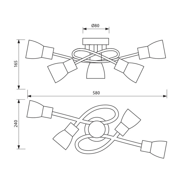SPOTLIGHT 5XE14 BLACK VIVALUX DANTE