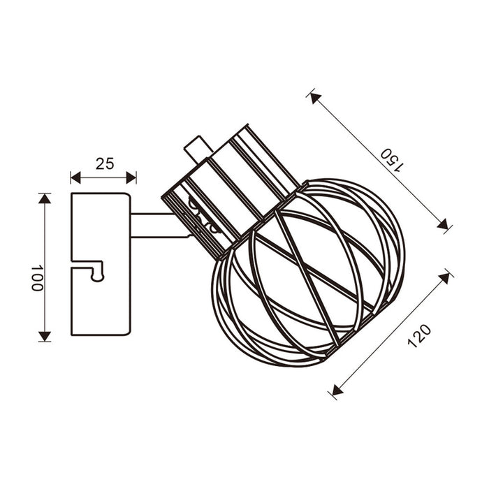 SPOTLIGHT E14 BLACK VIVALUX MAYA