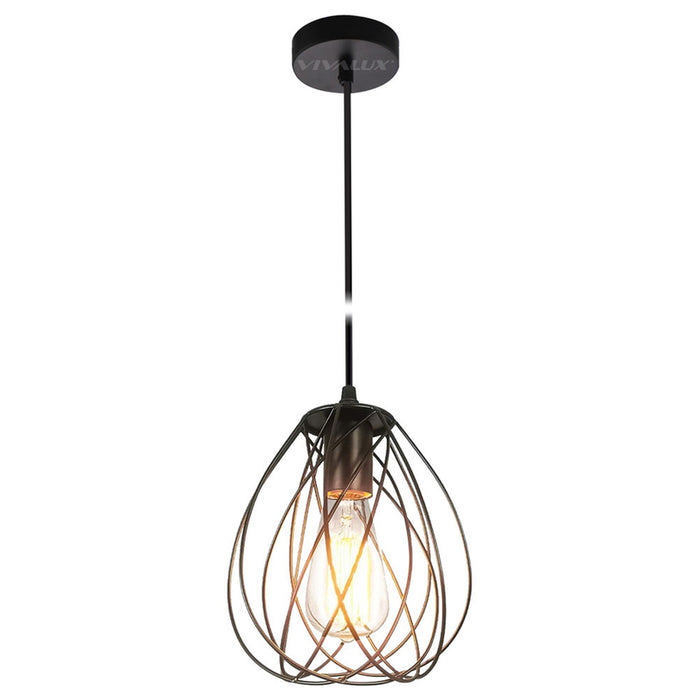 CHANDELIER E27 BLACK VIVALUX ALBA