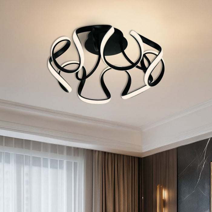 LED CEILING LAMP 54W 3000-6000K 3254LM BLACK VIVALUX MEANDRA-C