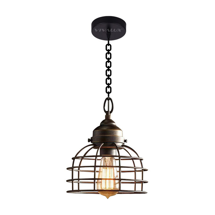 CHANDELIER E27 24CM BLACK VIVALUX BERNARD-W
