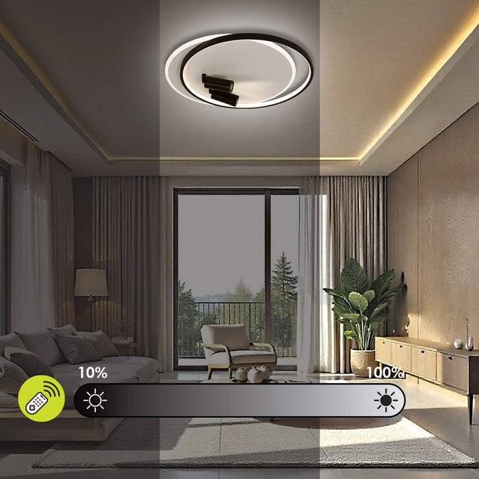LED CEILING LAMP 86W 3000-6000K 5282LM WHITE/BLACK DU VIVALUX ARAGON