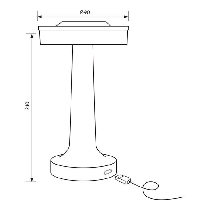 LED DESK LAMP 2W 3000-6400K 100LM BLUE VIVALUX JULIE