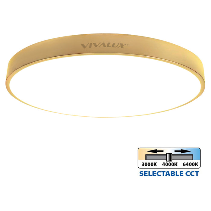 LED CEILING LAMP 35W CCT 40CM GOLD 40CM GOLD VIVALUX LUKA