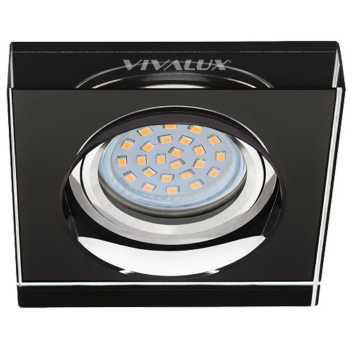 MOON SQUARE GLASS BLACK SL420 90X90MM VIVALUX CRYSTAL