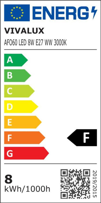 LED FILAMENT LAMP AFO60 LED 8W E27 WW
