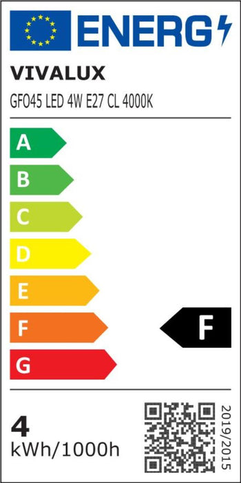 LED BULB GFO45 LED 4W E27 CL