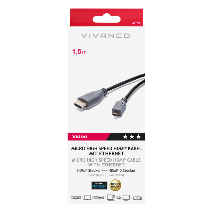 Cable VIVANCO 47092 1.5M