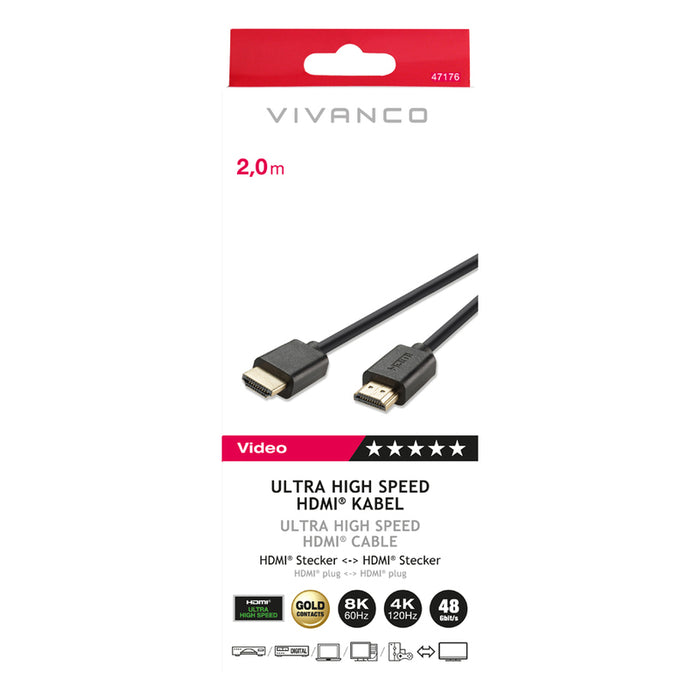 Cable VIVANCO HDMI 47176 2M 8K
