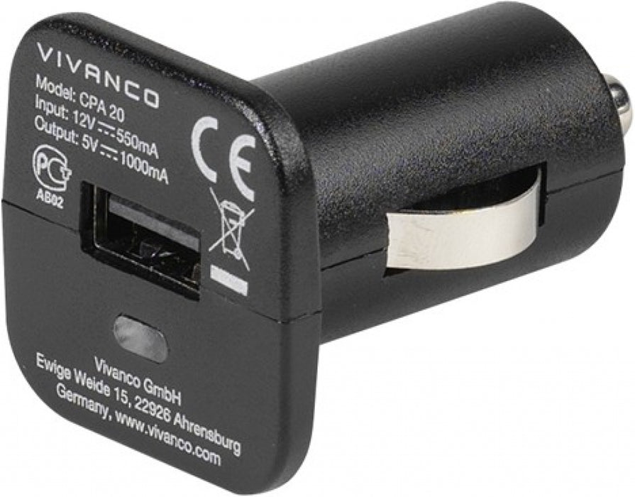 Car charger Vivanco 35983 1A Slims