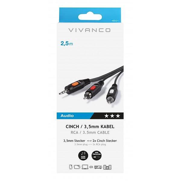 Cable Vivanco 46031 RCA-3.5 mm audio cable 2.5 m