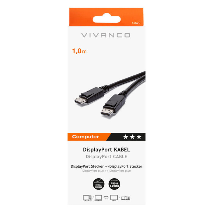 Cable VIVANCO DISPLAYPORT 1 m 45520