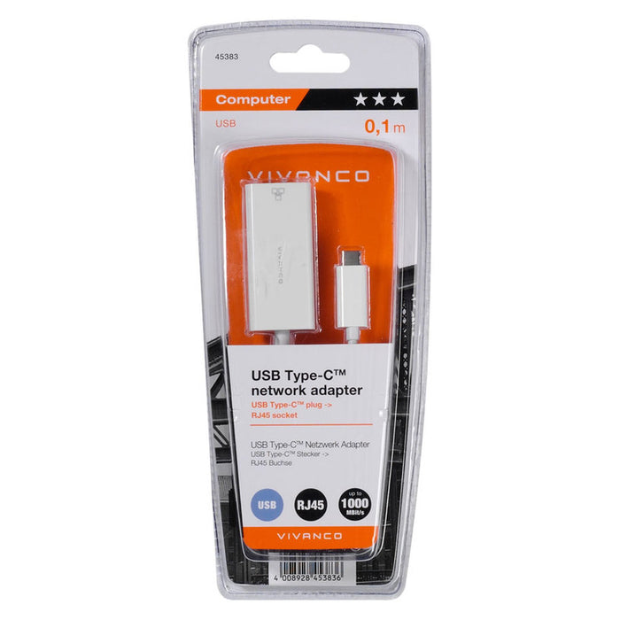 ADAPTER VIVANCO USB Type C -> LAN 45383
