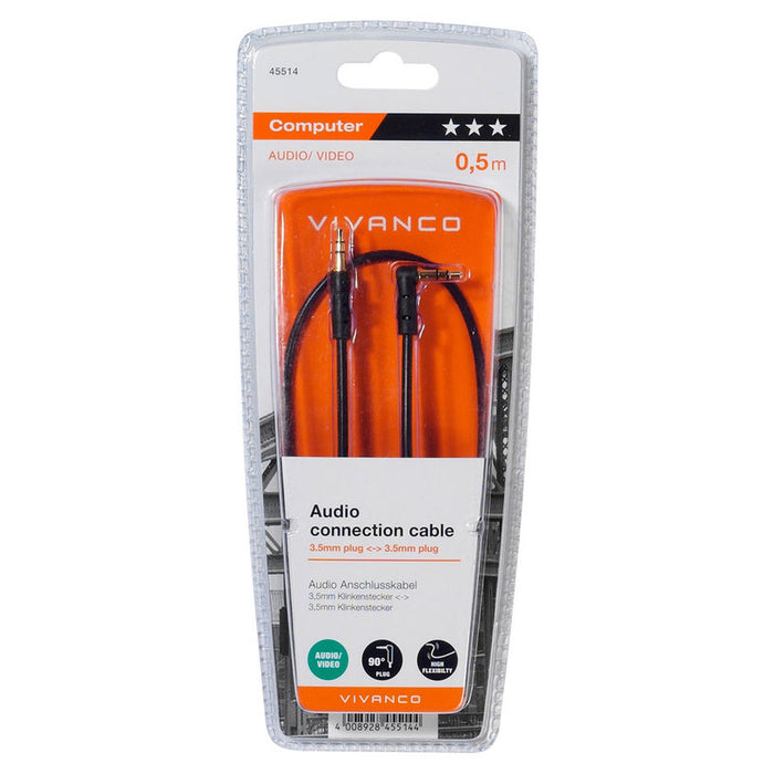 Cable VIVANCO 3.5-3.5 mm angled 45514