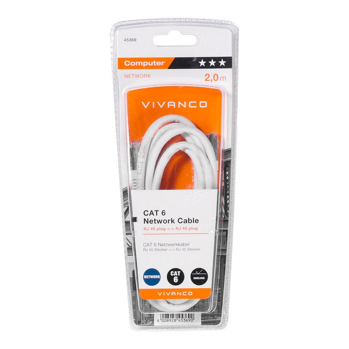 Cable VIVANCO CAT6 UTP 2 m WT 45369