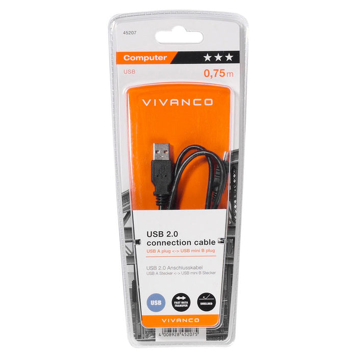 Cable VIVANCO USB-A - MINI-B 45207 0.75 m