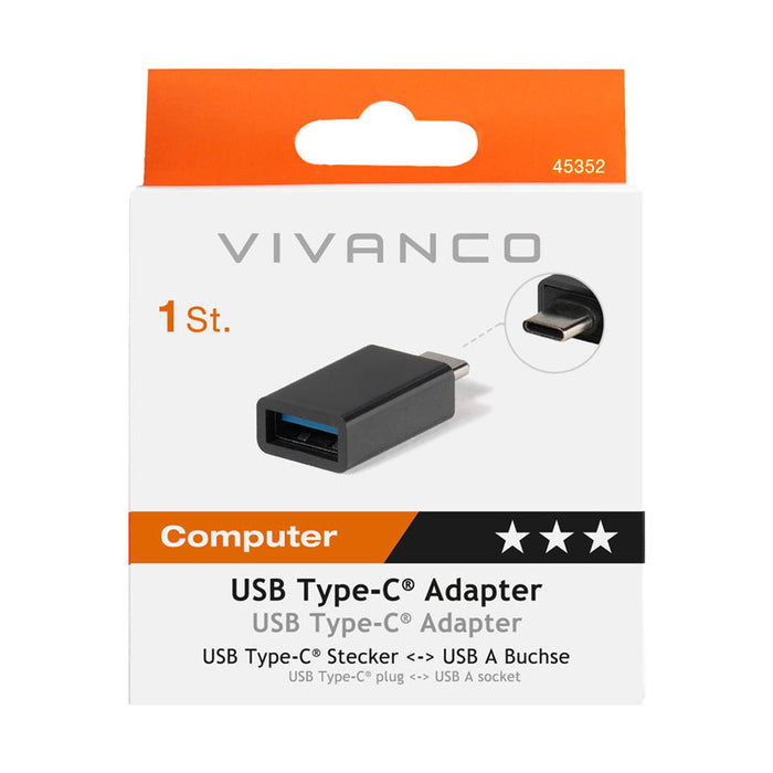 Adapter cable VIVANCO USB-CM-USB 3.1-F 45352