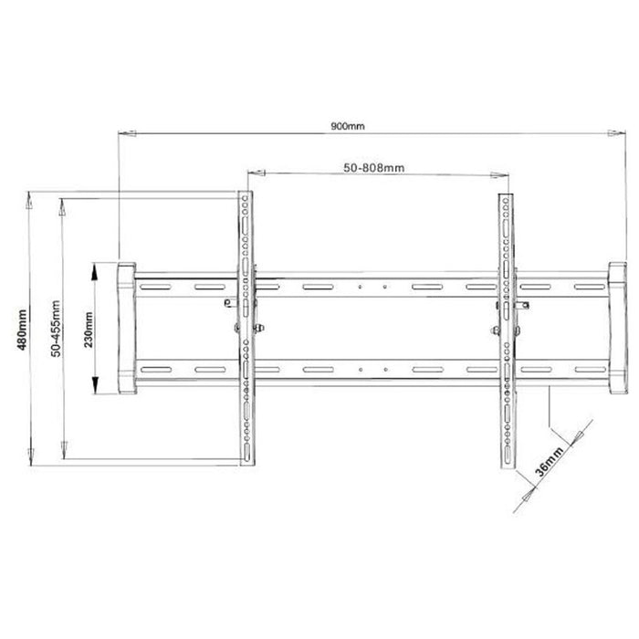 TV Stand VIVANCO 37976 BLACK
