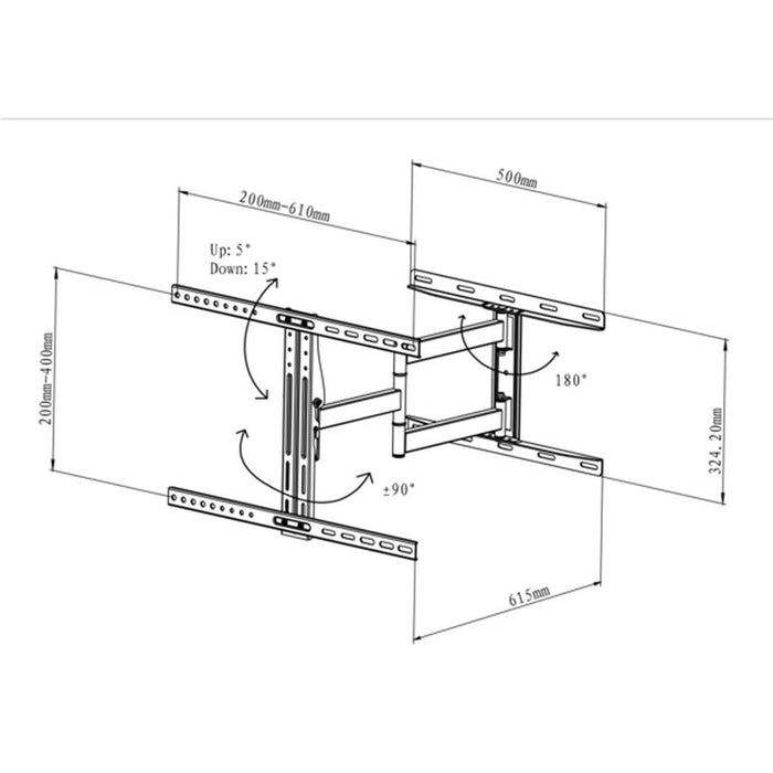 TV Stand VIVANCO 37982 BLACK