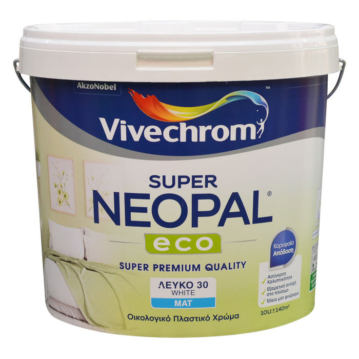 INTERIOR ECO PAINT 10 L WHITE VIVECHROM NEOPAL ECO