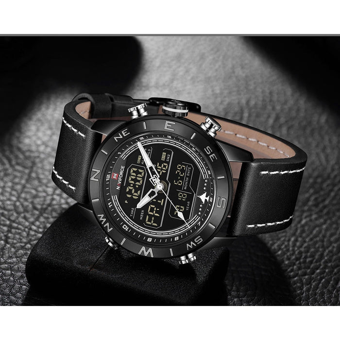 Waterproof male quartz watch with dual display NAVIFORCE 9144