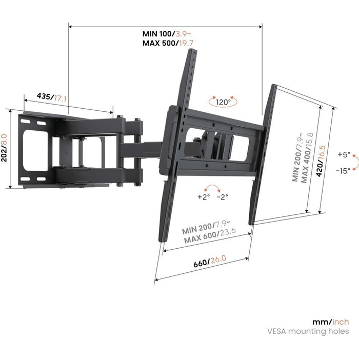 TV Stand VOGELS UP 6053 BLACK