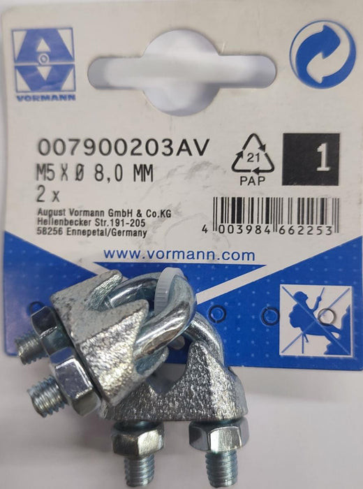 CABLE CLAMP POTSIN VRN 8MM M8 2PCS
