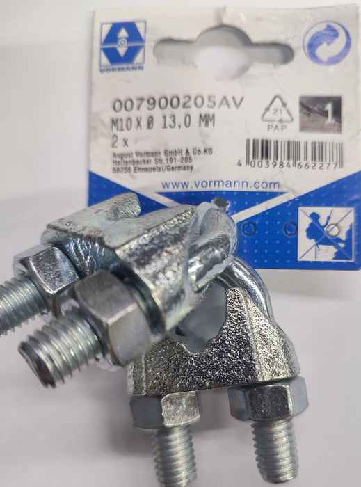 CABLE CLAMP ZINC VRN 13MM M10 2PCS