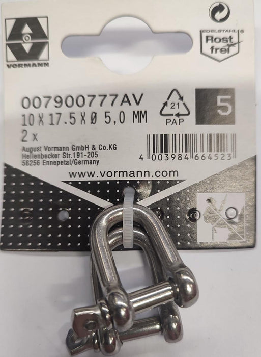 STAINLESS STEEL STAINLESS STEEL BRACKET 5MM 17.5/10 2PCS