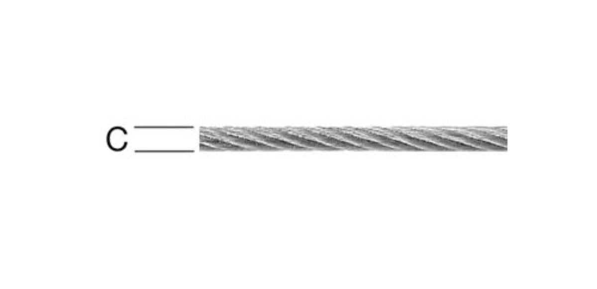 ROPE STAINLESS STEEL 4MM 7X7