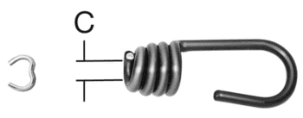 HOOK FOR ELASTIC ROPE 6MM BLACK 2PCS