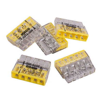 QUICK CONNECT CABLE CLAMP 5X0.08MM SOFT/2X2.5MM HARD OD. WAGO 5 PCS