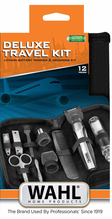 Wahl Travel Kit Deluxe Black, Stainless steel
