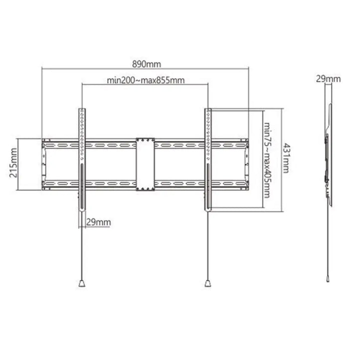 Wall Bracket GEMBIRD WM-90F-01 43’’ 90’’ - Монтиране на екрани<<<Електроника Периферни и резервни части<<<Компютри|
