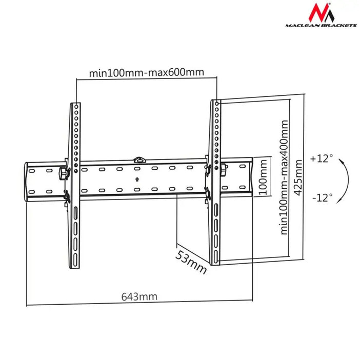Wall Bracket MacLean MC-668 70’’ 37’’ - Монтиране на екрани<<<Електроника Периферни и резервни части<<<Компютри|